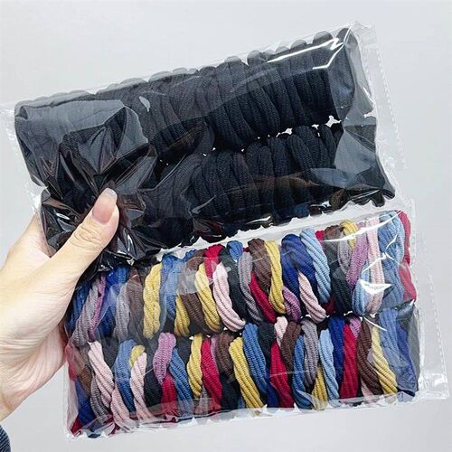 50PCS/Set Colorful Seamless Elastic Hair Bands For Women Gir