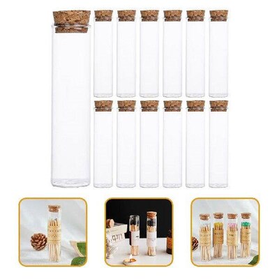 24 Pcs Match Bottle Small Glass Straight Mouth Little