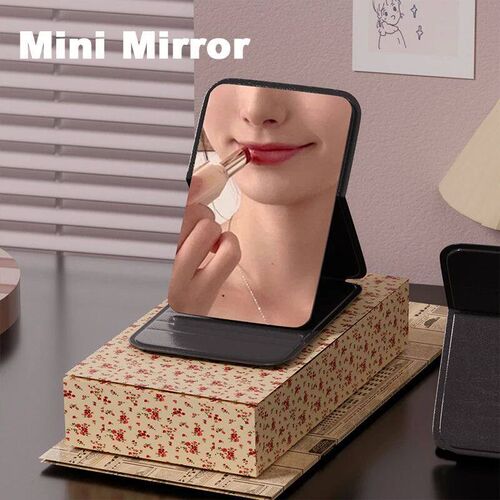 Women Portable Pocket Makeup Mirror Folding Solid Color Sing