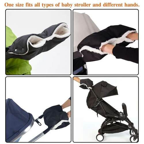 Stay-Toasty Stroller Gloves! Windproof & Plush-Lined. Easy C
