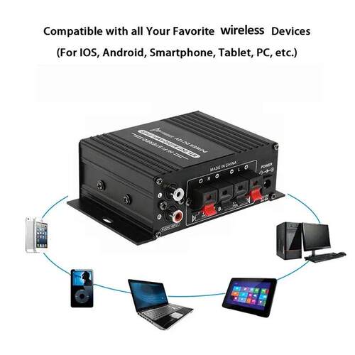 AK170 Mini Digital Power Audio Car Amplifier Blue Light Ster