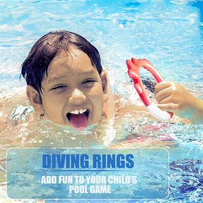4Pcs Diving Ring Set Colorful Fish Shape Dive Rings Pool Toy