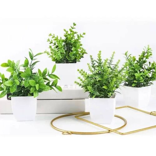 1Pcs Artificial Green Potted Plants Flower for Indoor Home R
