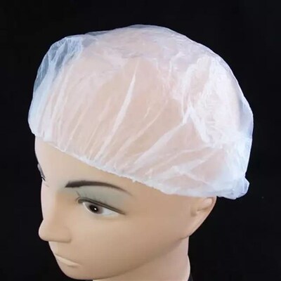 100pcs Disposable Shower Caps Hat Clear Bathing Shower Cap