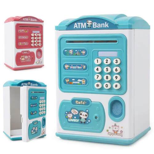 Money Box With Fingerprint Piggy Bank Electronic ATM Savings