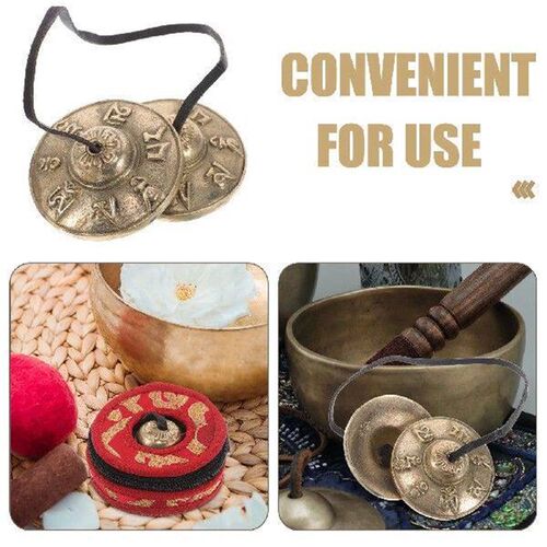 Nepal Bell Brass Finger Cymbals Tingsha Chime Bells for