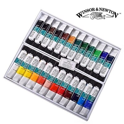 windsor newton24色acrylic colour paint set亚克力丙烯颜料套装