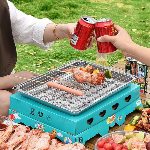 Home barbecue grill outdoor portable camping grill bbq tray