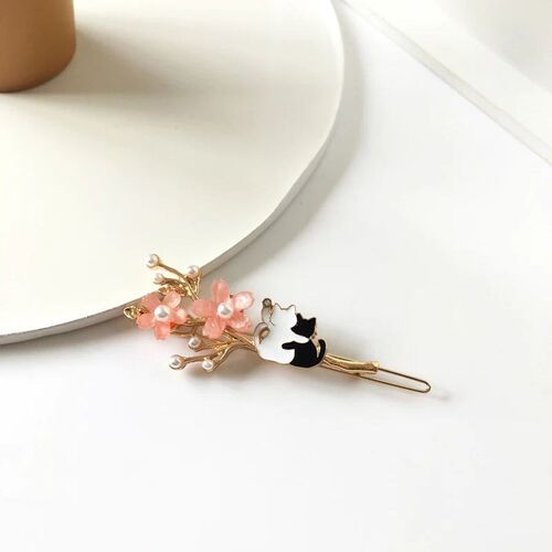 10  pcs/lot fashion accessories metal enamel cat sakura barr