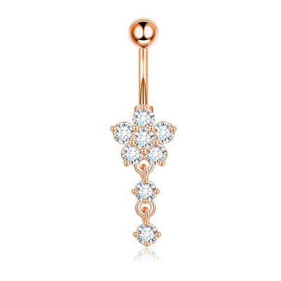 E-commerce Best Selling Heart-shaped Belly Button Ring With