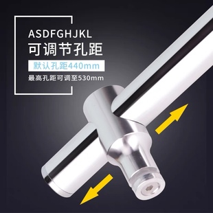 淋浴房配件五金大全玻璃门拉手加厚不锈钢浴室移门把手可调节孔距