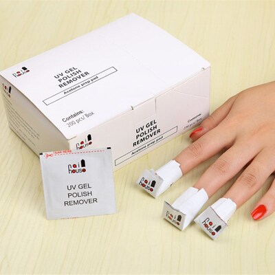 UV Gel Nail Polish Remover Cleanser Removal Wraps Pusher