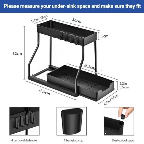 2-story sliding cabinet storage rack两层滑动式整体橱柜置物架