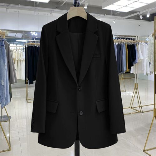 Black Relaxed Design Blazer for Women Casual Small Black Sui