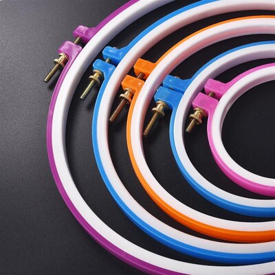 Plastic Handy Cross Stitch Machine Embroidery Hoop Ring Bamb