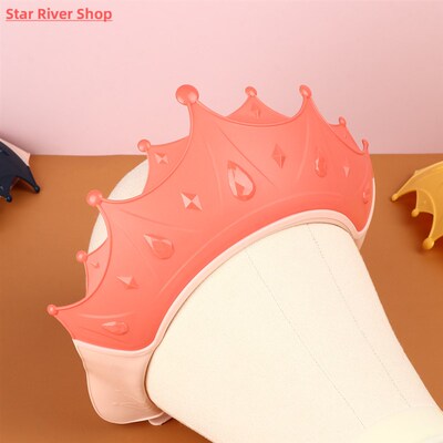 Baby Shower Cap Crown Adjustable Hair Wash Hat for Newborn E