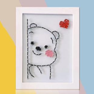 弦丝画无聊手作解闷手工钉子画儿童手工艺品diy自己做编织绕线画