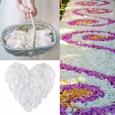 1000Pcs Multicolor Fake Rose Petals Girl Toss Silk Petal Art
