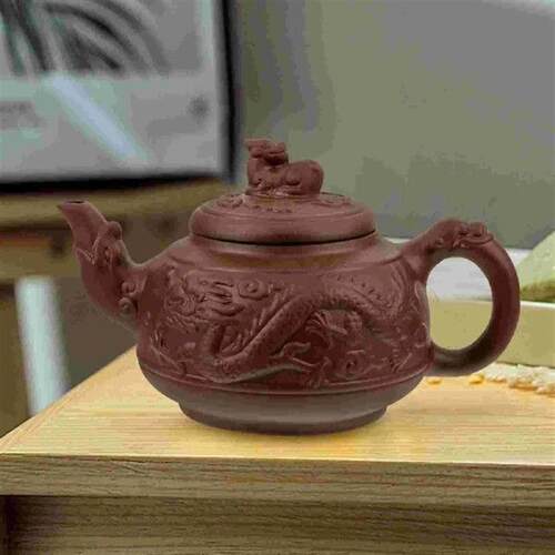 Ceramic Dragon Statue Teapot 800ml Clay Handmade Kettle