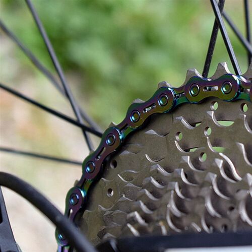 Colorful Bicycle chain hollow bike chains 10 speed 116 links