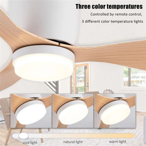 Ceiling Fan with LED Light DC motor 52 inch Large Air Volume