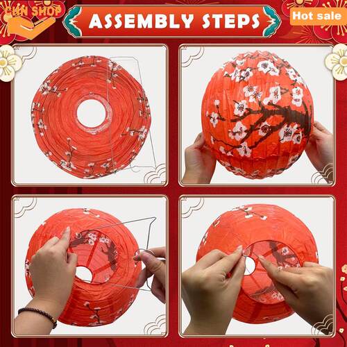 Chinese New Year Decorations Lanterns Hanging Paper Lantern