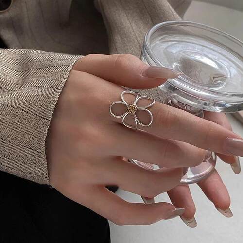 Sterling Silver Rings for Women Couple Minimalist Handmade