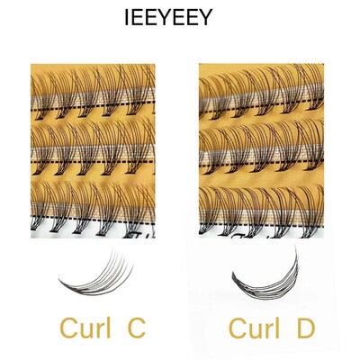 1 Box/60 Bunches Eyelash 10D Individual Eyelash Clusters Rus