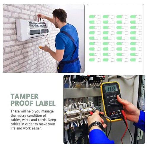 100 Pcs Safety Seal Cable Tags Plastic Pad Anti Theft