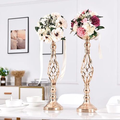 Flowers Metal Candle Holders Wedding Centerpiece Flowers Vas