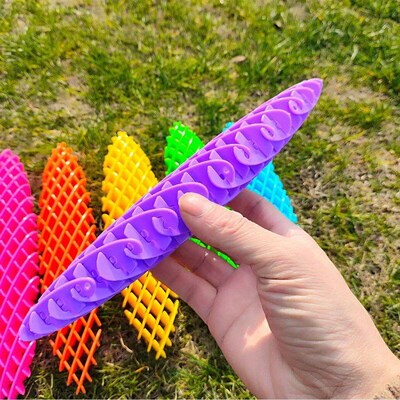 Fidget Toy Big Green Worm Shaped Fidget Unpacking Morphing W