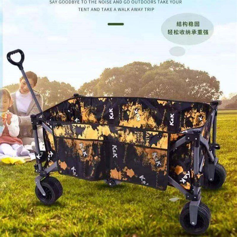 Fishing Small Pull Car Black Pit Special Chariot Hand Pull - 实物图