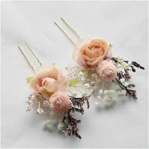 Bride Mori Headdress Dry Lace princess flower Hair Pinch Set