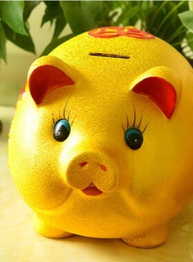 lovely creative cute cartoon piggy bank little golden