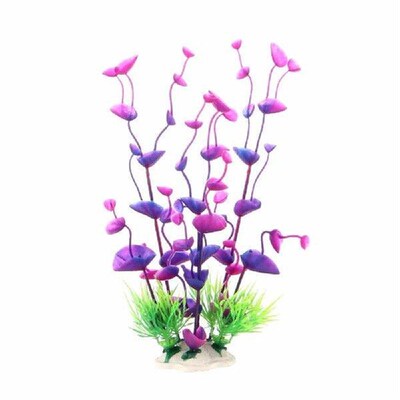 Fish Tank Aquarium Decor Green Artificial Plastic