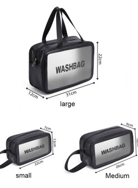 PU Travel Storage Bag Cosmetic Makeup Washbag Clear Handbag