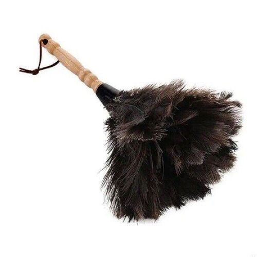 P82C Reusable Natural Ostrich Duster with Wooden Handle for