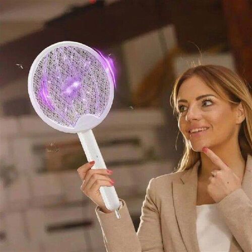Foldable Electric Fly Swatter Rechargeable Handheld Fly
