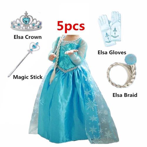 Fantasia Elsa Costumes For Girls 2024 Carnival Party Robe-Pl