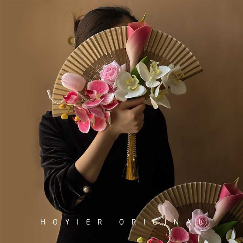 中式新娘手捧花结婚团扇婚礼创意花球仿真花扇子婚纱照摄影道具,节庆用品/礼品,婚庆绢花,淘宝优惠券,粉丝福利购,淘宝优惠卷