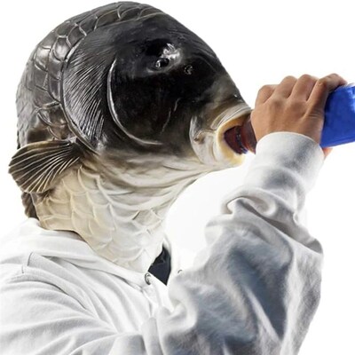 Realistic Fish Mask Latex Masks Animal Head Mask Halloween