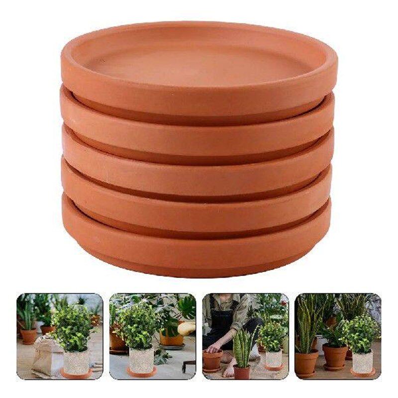 5 Pcs Flowerpot Mat Water Tray Plant Pots Mushroom Decor - 实物图