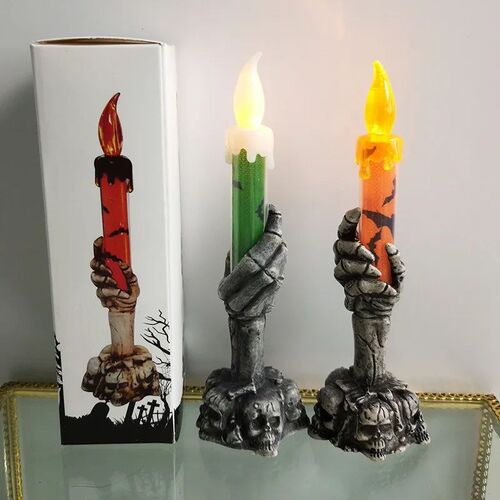 Halloween Skeletons Ghost Party Candles Pumpkin Party Happy