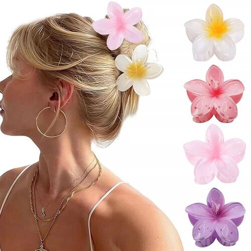 4Pcs Flower Hair Claw Clips for Women Fashion Large Hair Cli