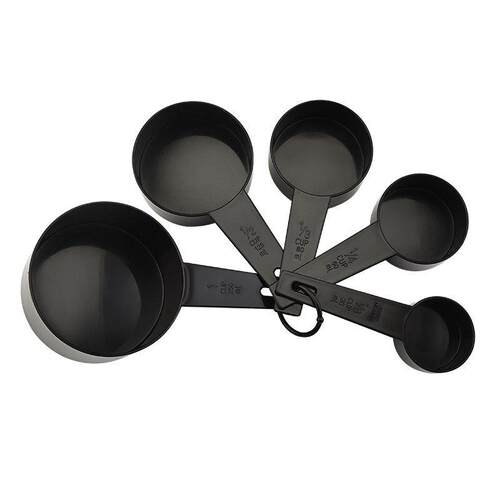 10 black plastic measuring spoons cups set tools for baking