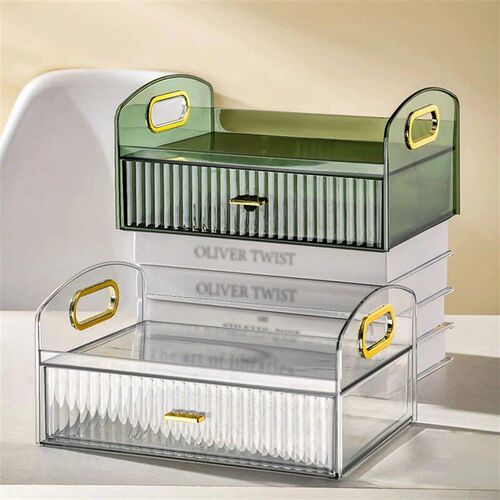 Makeup Brush holder Organizer Acrylic Drawers  Desktop Stora