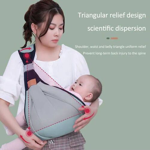 Green 1 Pcs Baby Sling Ergonomic Safe And Secure M Position
