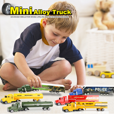 1 Pcs Sliding Alloy Truck Model Diecast Car Toy Container Oi