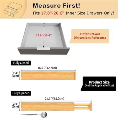 Bamboo Kitchen Drawer Dividers Organizers