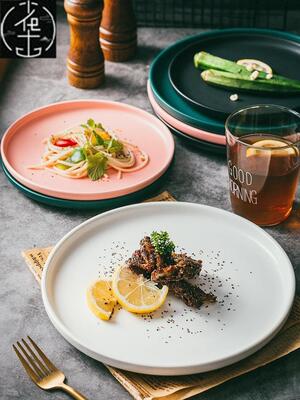 Dinner Plates ceramic steak plate web Porcelain盘 Ware White